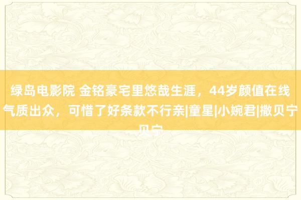绿岛电影院 金铭豪宅里悠哉生涯，44岁颜值在线气质出众，可惜了好条款不行亲|童星|小婉君|撒贝宁
