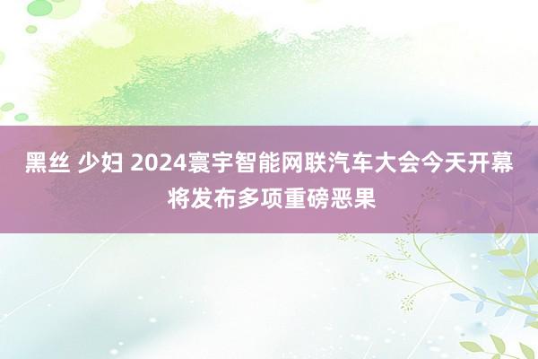 黑丝 少妇 2024寰宇智能网联汽车大会今天开幕 将发布多项重磅恶果