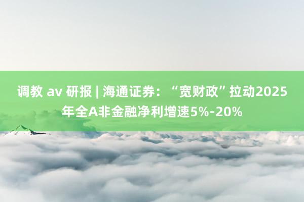 调教 av 研报 | 海通证券：“宽财政”拉动2025年全A非金融净利增速5%-20%